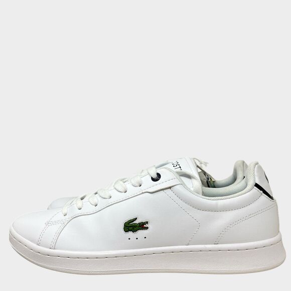 Lacoste Sneakers Mens 8.5 White Leather Low Top Casual Tennis Carnaby Pro Shoes - Picture 4 of 10